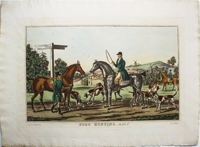 Stag hunting. Plate 1